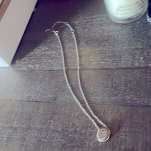 Druzy mixed metal necklace